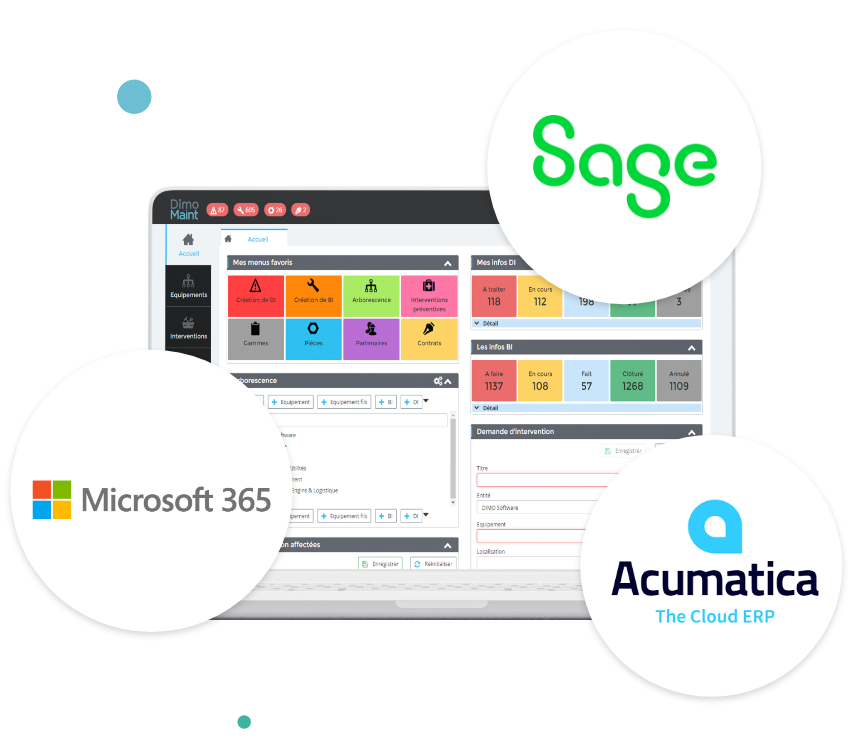 ERP integrados con DimoMaint MX