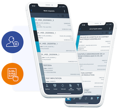 Manage your work requests and work orders on the Mobile APP